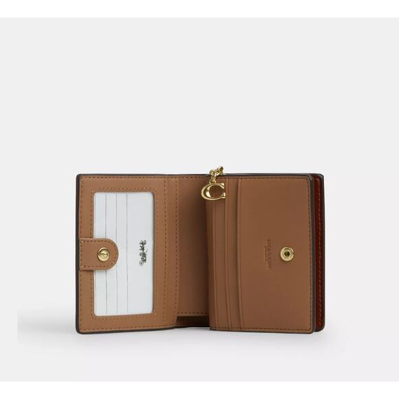 COACH Snap Wallet In Signature Canvas Halloween Pumpkin CCR19 2025 NEW NWT - Picture 5 of 16